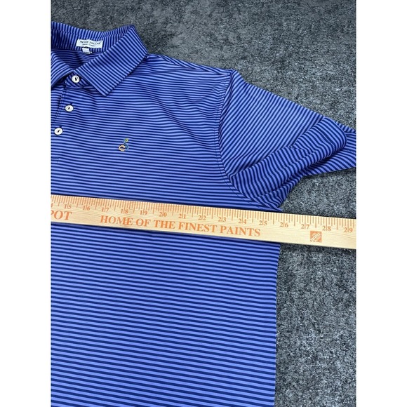 Peter Millar Summer Comfort Polo Shirt Mens XL Blue Performance Streamsong Golf - Picture 8 of 10